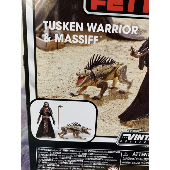 NIB Star Wars The Vintage Collection Tusken Warrior & Massiff two pack Exclusive - Picture 5 of 6